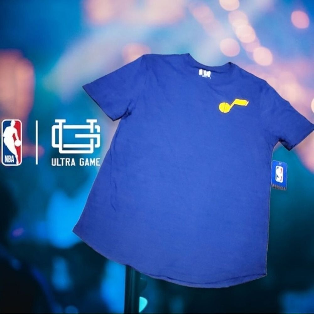 Ultra Game Mens NBA Utah Jazz Logo Graphic T-Shirt Blue Large NEW